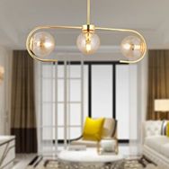 Apliqa 3948-03-CH Diaspor 3'lü Sıralı Krom Füme Camlı Modern Sarkıt Retro Salon Avize