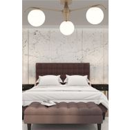 Apliqa 3948-03P-FR Diaspor 3'lü Yuvarlak Eskitme Beyaz Camlı Modern Plafonyer Retro Avize
