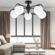Apliqa 3948-05-BL Diaspor 5'li Siyah Modern Sarkıt Salon Avize