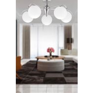 Apliqa 3948-05-CH Diaspor 5'li Krom Füme Camlı Modern Sarkıt Avize