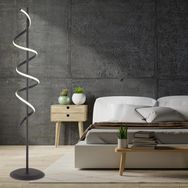 Apliqa Arletto Tek Şerit Siyah 3 Renkli Led Modern Tasarım Metal Lambader