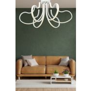 Apliqa Budin 6'lı Beyaz 72 Watt Sarkıt Ledli Modern Mutfak Banyo Led Salon Plafonyer Avize