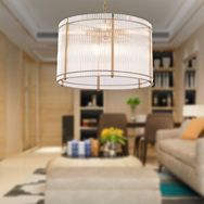 Apliqa Coswell 8'li 50'lik Eskitme Kristalli Taşlı Modern Tasarım Kristal Salon Avize