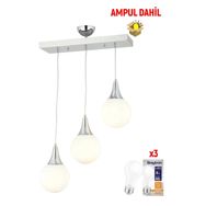 Apliqa Damla 3'lü Sıralı Led Ampul Dahil Avize