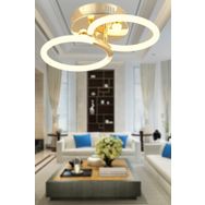 Apliqa Honos 2'li Gold 32 W Ledli Modern Koridor, Yatak Odası Salon Plafonyer Led Avize