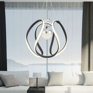 Apliqa Leroy Tekli Siyah Krom 3 Renkli 40 Watt Ledli Modern Oturma Odası Koridor Salon Led Avize