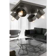 Apliqa Meriç 4'lü Siyah Modern Plafonyer Avize