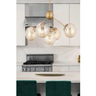 Apliqa Meyo 5 Li Eskitme Bal Camlı Salon Avize
