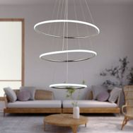 Apliqa Nordic Krom Sarkıt 96 Watt Sarkıt 3 Renkli Ledli Modern Mutfak Banyo Led Salon Sarkıt Avize