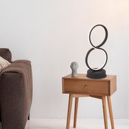 Apliqa Odetta Siyah Ledli Modern Oturma Odası Yatak Odası Salon Led Abajur