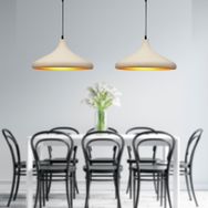 Apliqa Pera Beyaz 2'li Modern Retro Sarkıt Mutfak Salon Avize-Sarkıt Seti