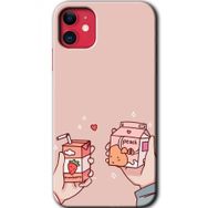 Apple iPhone 11 Meyveli Süt Baskılı Uyumlu Silikon Kılıf