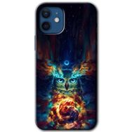 Apple iPhone 12 Ballı Baykuş Baskılı Uyumlu Silikon Kılıf