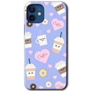 Apple iPhone 12 Coffee Cake Baskılı Uyumlu Silikon Kılıf