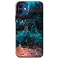 Apple iPhone 12 Liquid Colorfull Baskılı Uyumlu Silikon Kılıf