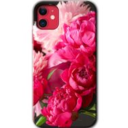 Apple iPhone 12 Mini Kırmızı Beyaz Gül Baskılı Uyumlu Silikon Kılıf