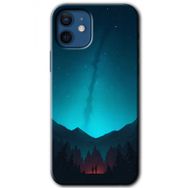 Apple iPhone 12 Night Fores Mount Baskılı Uyumlu Silikon Kılıf