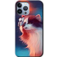 Apple iPhone 12 Pro Cat Butterfly Baskılı Uyumlu Silikon Kılıf