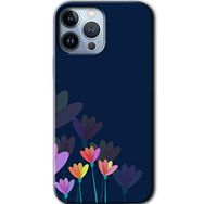 Apple iPhone 12 Pro Çizim Çiçekleri Baskılı Uyumlu Silikon Kılıf