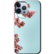 Apple iPhone 12 Pro Japon Çiçeği Baskılı Uyumlu Silikon Kılıf