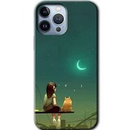 Apple iPhone 12 Pro Kedili Kız Baskılı Uyumlu Silikon Kılıf