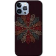 Apple iPhone 12 Pro Mandala Flower Wal Baskılı Uyumlu Silikon Kılıf