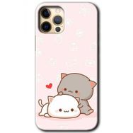 Apple iPhone 12 Pro Max Kedi Aşkı Baskılı Uyumlu Silikon Kılıf