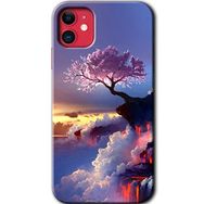 Apple iPhone 12 Wash Red Wall Baskılı Uyumlu Silikon Kılıf