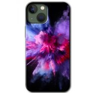 Apple iPhone 13 Color Splash Purple Baskılı Uyumlu Silikon Kılıf