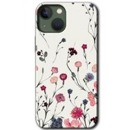 Apple iPhone 13 Mat Çiçek Baskılı Uyumlu Silikon Kılıf