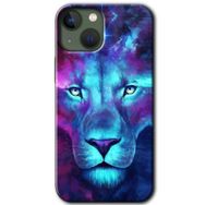 Apple iPhone 13 Neon Lion Baskılı Uyumlu Silikon Kılıf