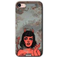 Apple iPhone 8 Devil Girl Baskılı Uyumlu Silikon Kılıf