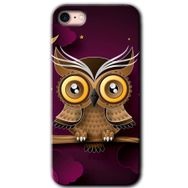 Apple iPhone SE 2020 Owl Bird Branch Baskılı Uyumlu Silikon Kılıf
