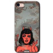 Apple iPhone SE 2022 Devil Girl Baskılı Uyumlu Silikon Kılıf