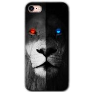 Apple iPhone SE 2022 Fire and Ice Lion Baskılı Uyumlu Silikon Kılıf