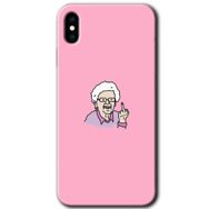 Apple iPhone X Bad Grandmother Baskılı Uyumlu Silikon Kılıf