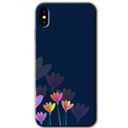 Apple iPhone X Çizim Çiçekleri Baskılı Uyumlu Silikon Kılıf