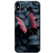 Apple iPhone X Dark Butterfly Baskılı Uyumlu Silikon Kılıf