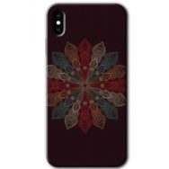 Apple iPhone X Mandala Flower Wal Baskılı Uyumlu Silikon Kılıf