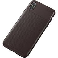 Apple Iphone X Negro Karbon-Kahverengi Silikon Kılıf