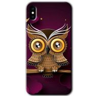 Apple iPhone X Owl Bird Branch Baskılı Uyumlu Silikon Kılıf