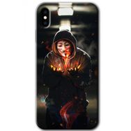 Apple iPhone X V for Fire Baskılı Uyumlu Silikon Kılıf