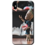 Apple iPhone X Yeşil Kurt Baskılı Uyumlu Silikon Kılıf