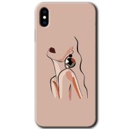 Apple iPhone XS Çizim Silüet Baskılı Uyumlu Silikon Kılıf
