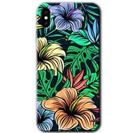 Apple iPhone XS Max Hibiscus Flowers Baskılı Uyumlu Silikon Kılıf