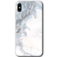 Apple iPhone XS Max White Marble Baskılı Uyumlu Silikon Kılıf