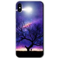 Apple iPhone XS Uzay Silüet Baskılı Uyumlu Silikon Kılıf