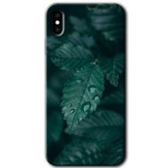Apple iPhone XS Yağmurlu Yaprak Baskılı Uyumlu Silikon Kılıf