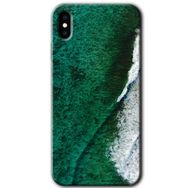 Apple iPhone XS Yeşil Okyanus Baskılı Uyumlu Silikon Kılıf