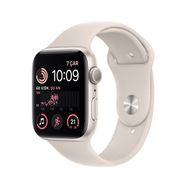 Apple MNJX3TU/A Watch SE GPS 44 mm Yıldız Işığı Alüminyum Kasa ve Yıldız Işığı Spor Kordon